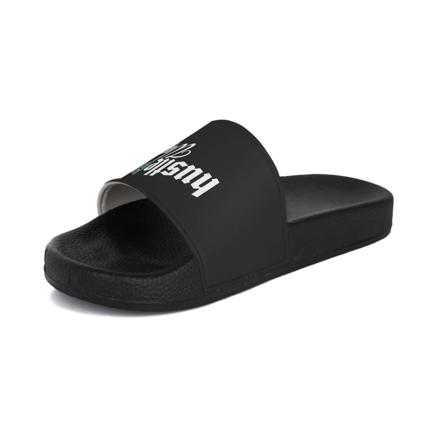 All Black Men's Slide Sandals
