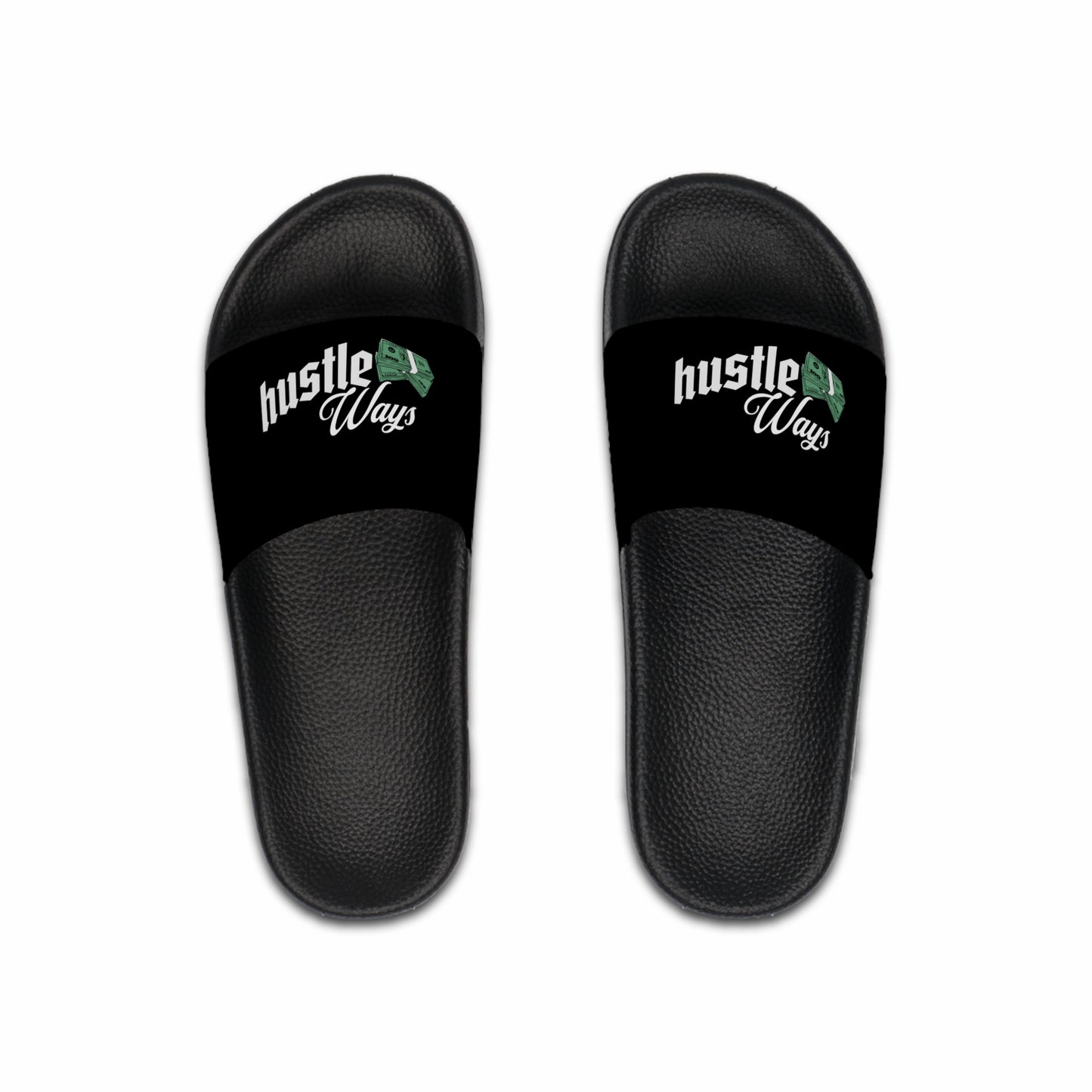 All Black Men's Slide Sandals