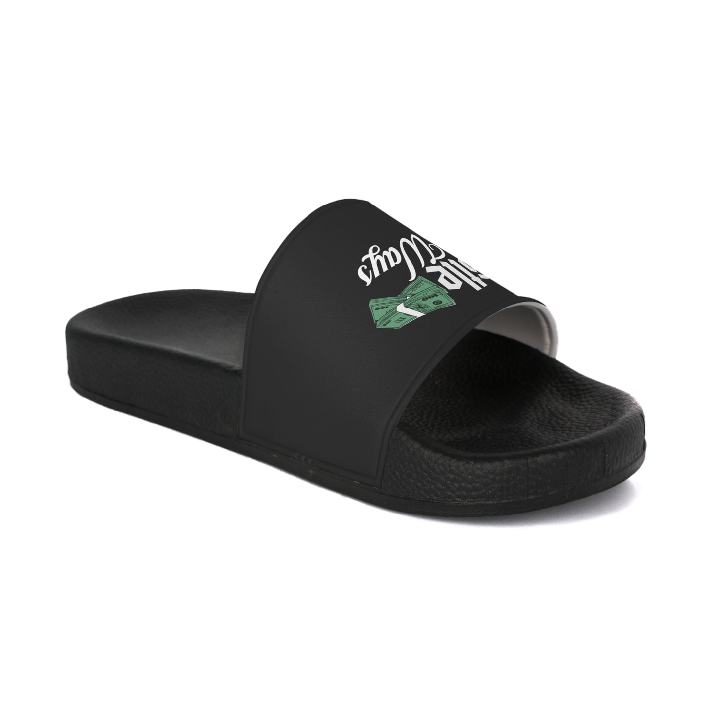 All Black Men's Slide Sandals